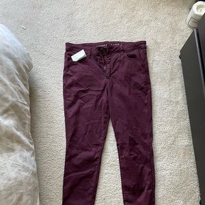 American Eagle Tall Maroon jegging high waisted